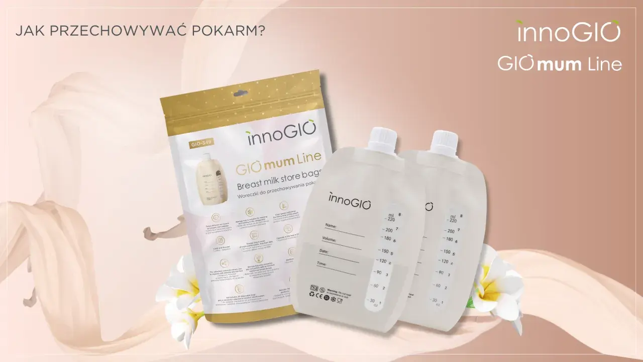 Woreczki do przechowywania pokarmu innoGIO. Zobacz, ile odciągniętego mleka zmieści się w lodówce.
